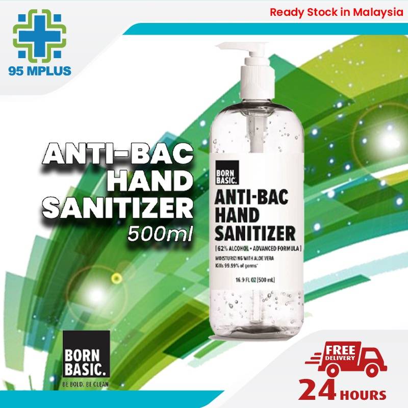 INSTANT HAND SANITIZER 500ML 95 MPLUS/BORN BASIC MEMBUNUH 99.99